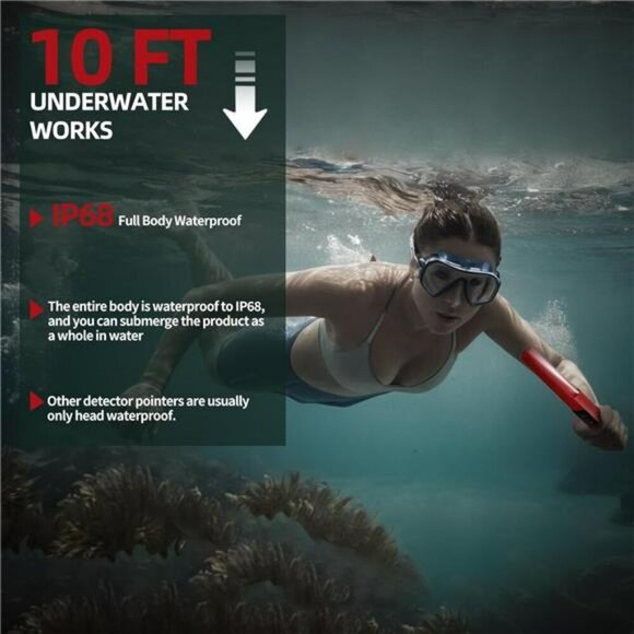 Waterproof Metal Detector Pinpointer Handheld Wand for Gold Coins Jewelry - Picture 4 of 7